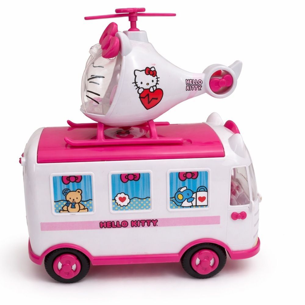 Hello Kitty Pink and White Toy Vehicle Set